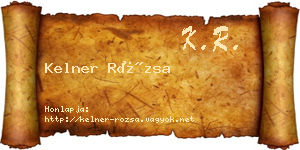 Kelner Rózsa névjegykártya