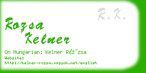 rozsa kelner business card